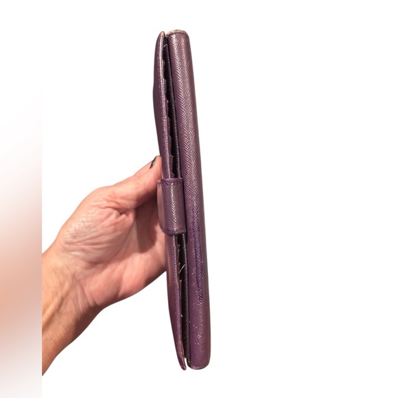 Prada Purple Saffiano Vintage Leather Wallet - Picture 10 of 11